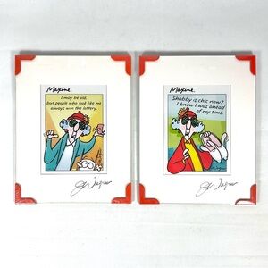 Hallmark Maxine Framed Prints Lot of 2 John Wagner Signed Sealed 9x7